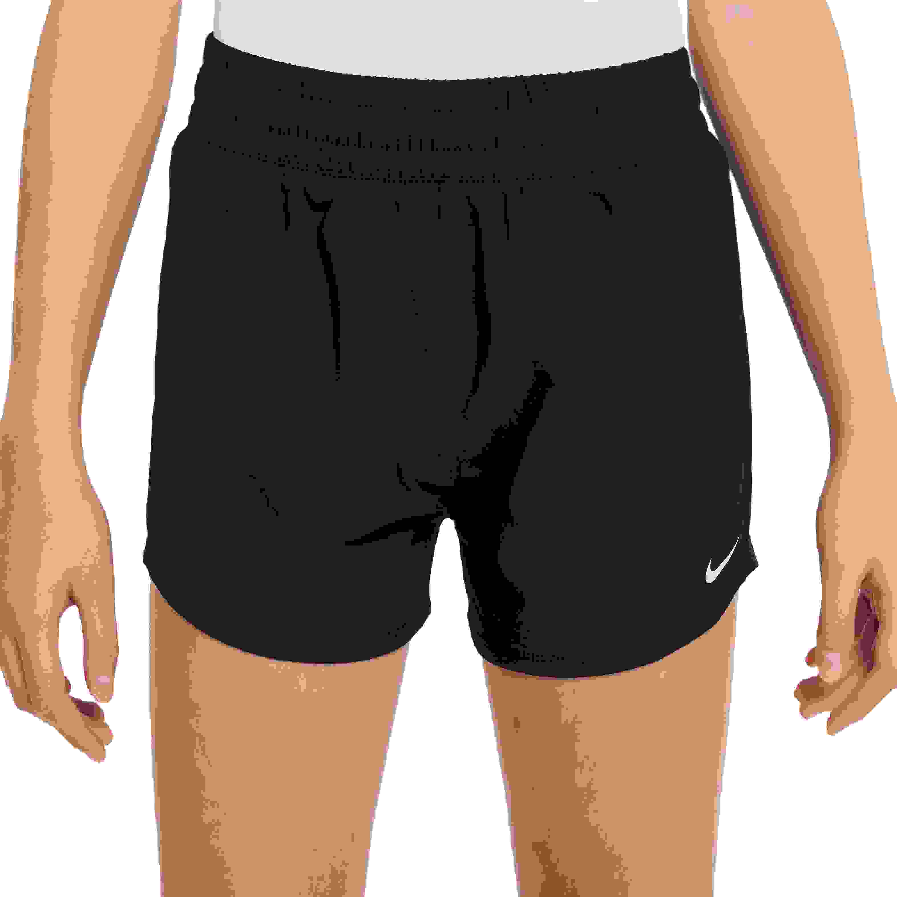 Nike Dri-FIT High-Waisted Woven Training Big Girls' Black Shorts